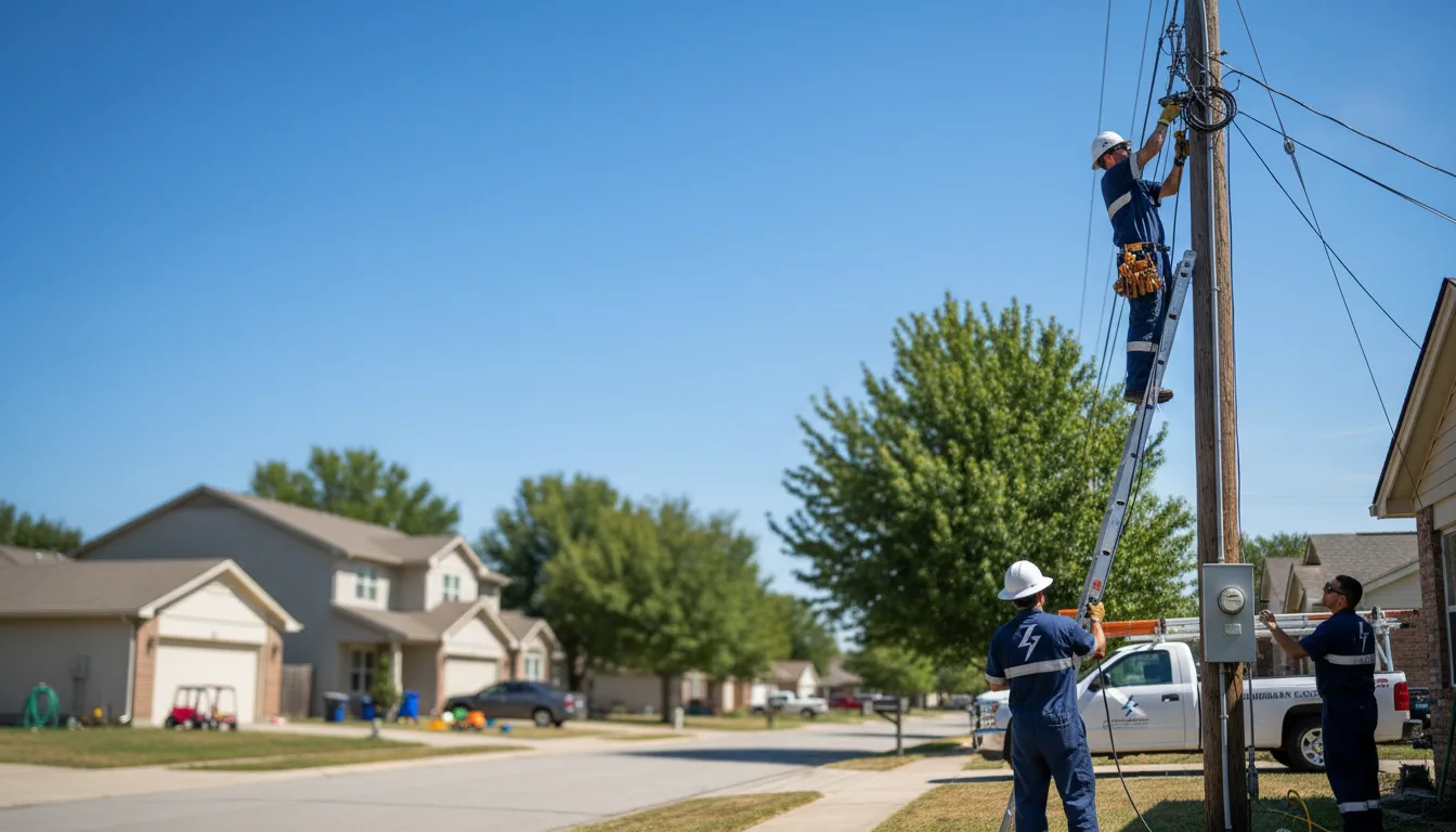 Residential electrician providing installation services in Leland, IL